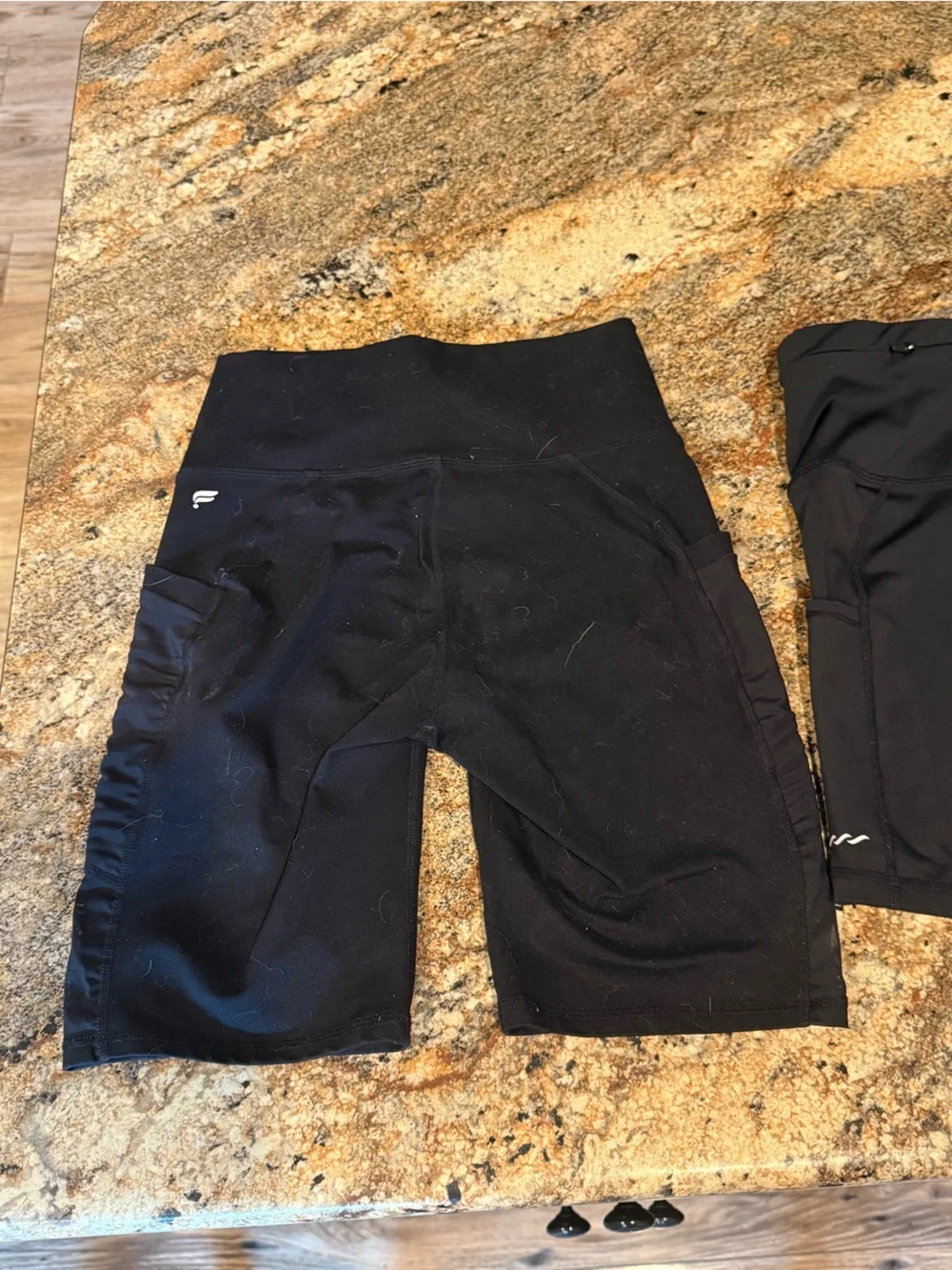 Fabletics Women's Black Athletic Shorts - Pair